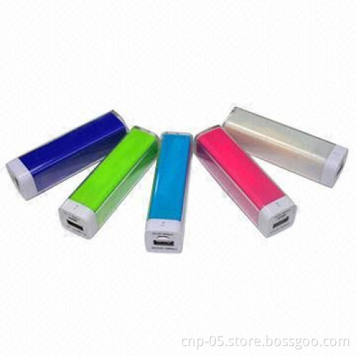 2,200mAh power banks with colorful cases, 500mA output